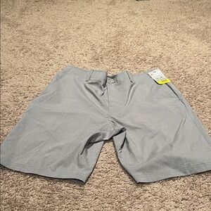 Classic Gray Men's Flat Front Shorts